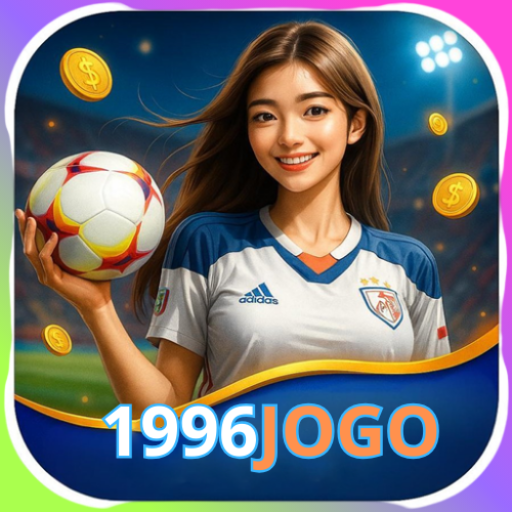 Imagem promocional da 1996JOGO mostrando a plataforma e suas vantagens